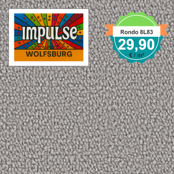 Vorwerk Teppichboden in Draufsicht – sandfarbene Schlingenware mit gleichmäßiger Struktur, natürliche Farbwirkung und hochwertige Verarbeitung